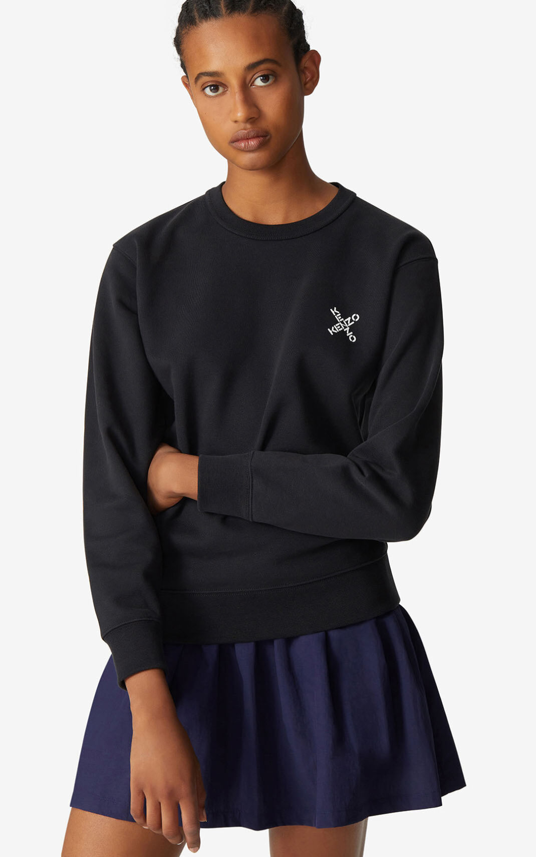Kenzo Sport Little X Sweatshirt Bayan Siyah | 2765-DIMBE